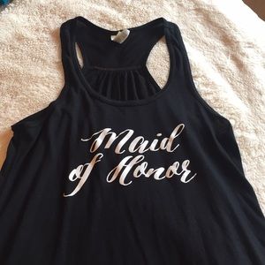 Black Maid of Honor Tank Top